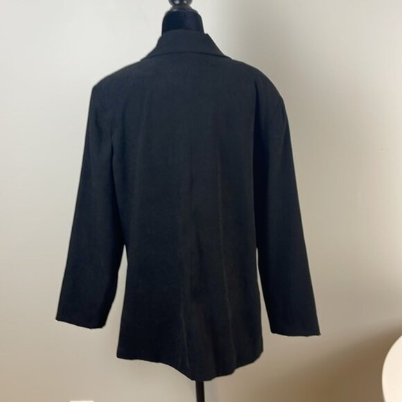 Mulberry Blazer Black Faux Suede Size 12 - Picture 3 of 10